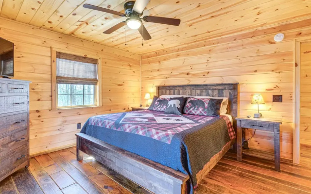 Hot Tub + Fire Pit: Dog-friendly Cabin in Murphy!