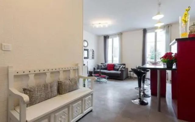 Stylish White and Red Apartments
