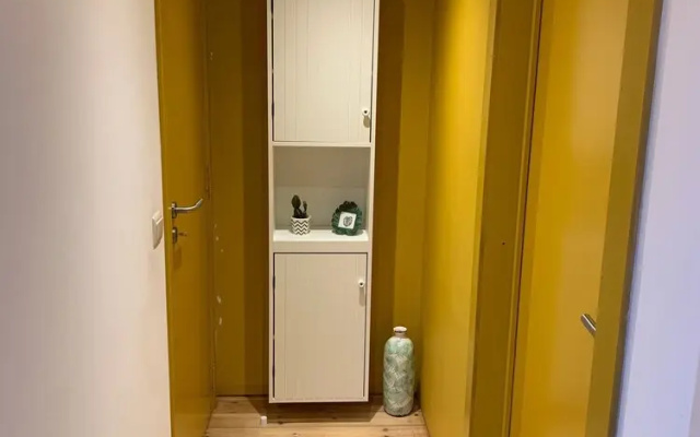 Bedroom and small private bathroom