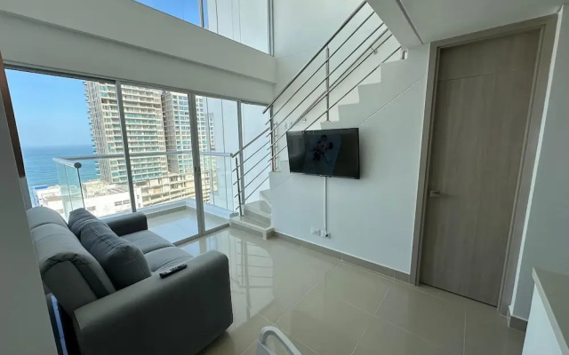 Apartamento loft de 1hab vista al mar