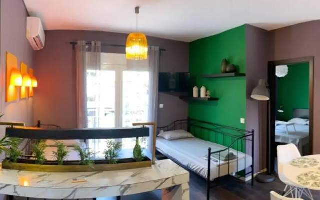 Green apartment with view