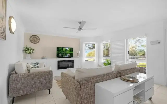 Bright Coastal Stay With Pool and Beach View
