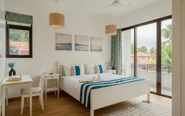 Spacious 3-br Apartment With Pool in Candolim