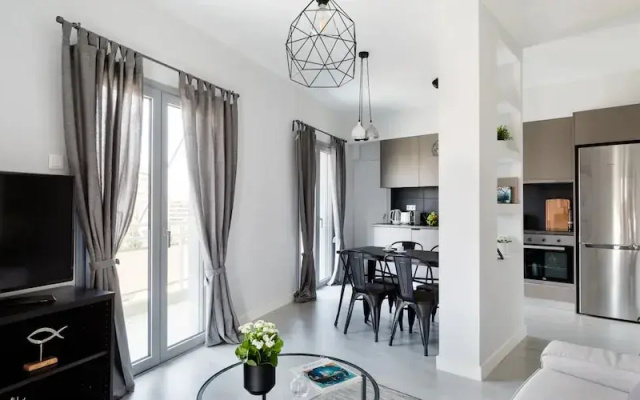 UPSTREET Minimal 2BD Apt-Lycabettus view
