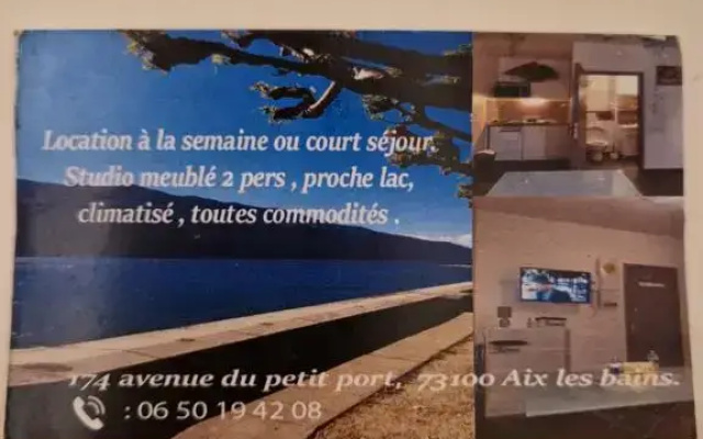 studio meublé au RDC , proche lac