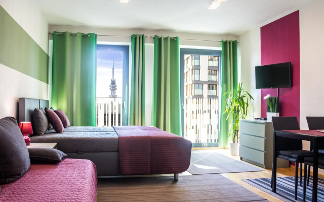 Prague apartment in residential tower · parking