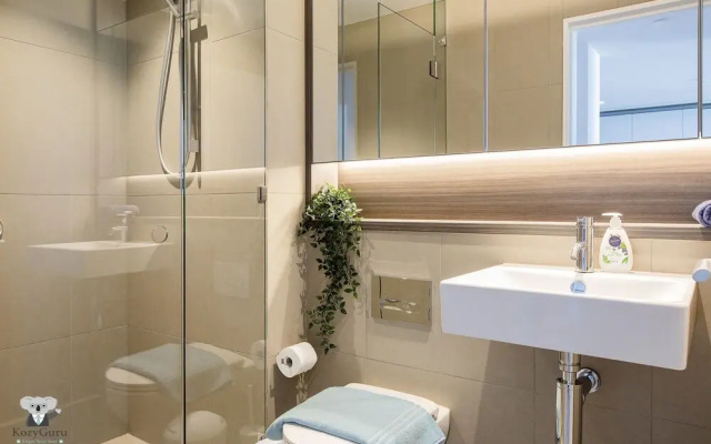 KOZYGURU Docklands Cozy Water View 1BED