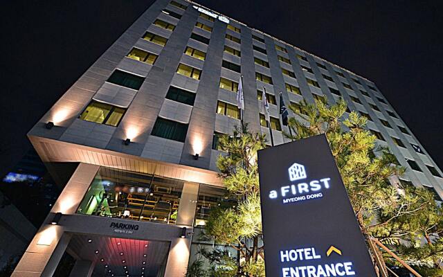 Отель A First Myeong Dong Сеул вид на фасад
