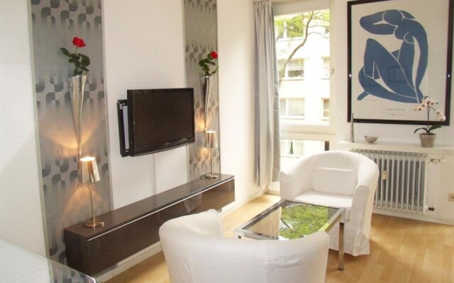 Апартаменты Business meets Düsseldorf Apartments Дюссельдорф комната для гостей