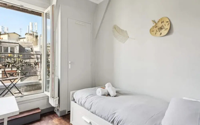 Charming Studio- Balcony in Montmartre- Mobility
