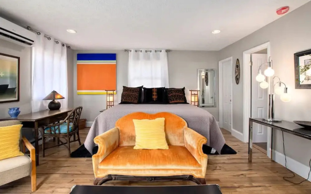 Cheerful Studio w Patio Steps From Everything