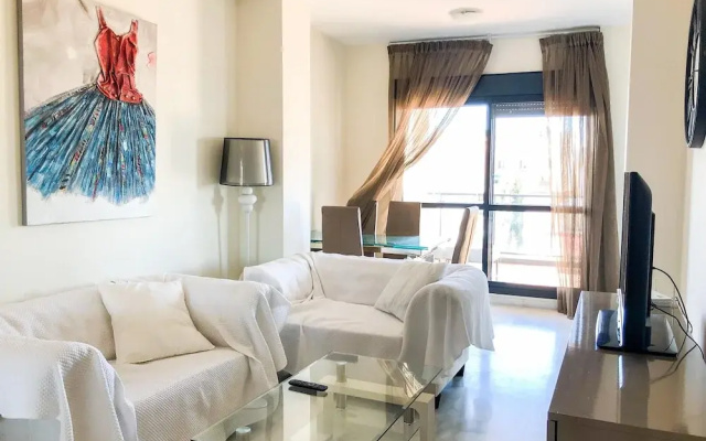apartment with garden and sea view