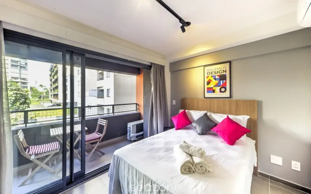 Studio With Balcony 100m From Puc-pompeia Puq0208
