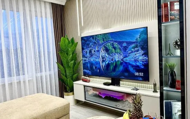 Fully furnished 2+1 luxury apartment with sea view.