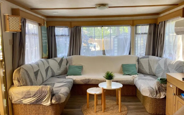 Mobil home climatisé camping la lande avec piscine Mimizan