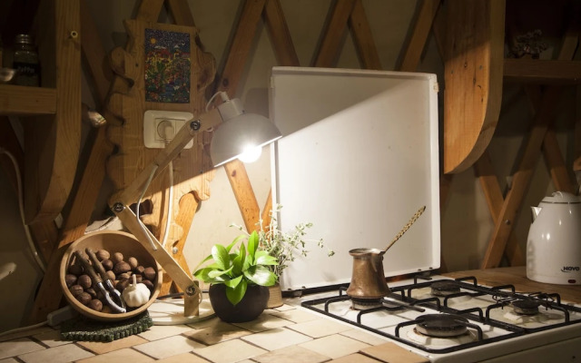 Yurt Located in a Little oak Grove