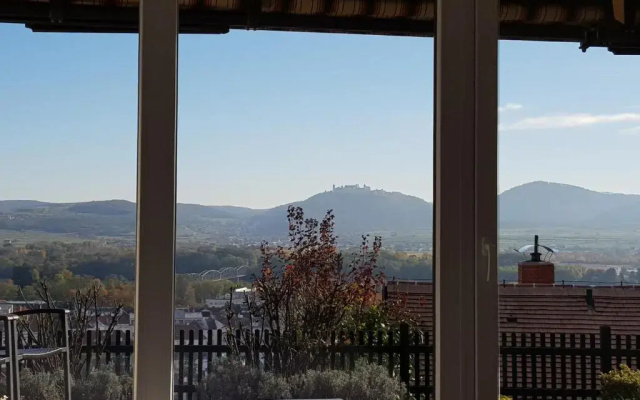 Blick über Krems mit Terrasse