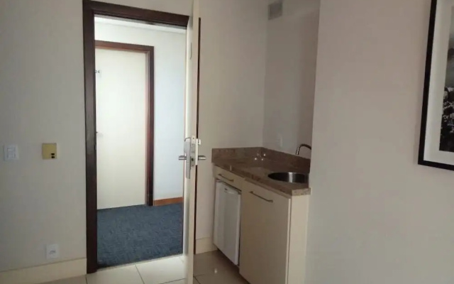 Flat pé na areia com vista internet e ar