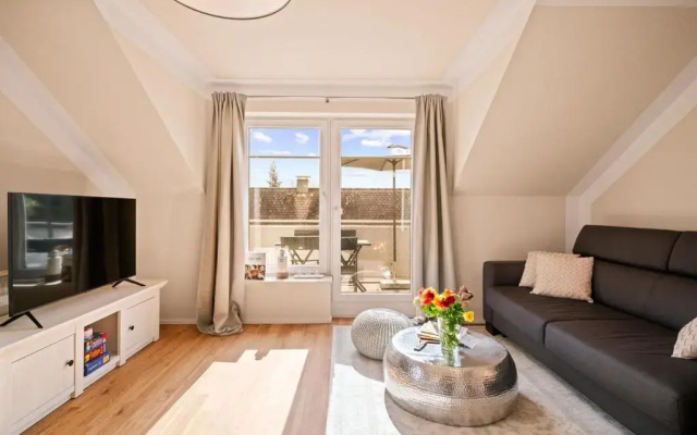 Wohlfühl-Apartment Irisblüte mit Privatstrand