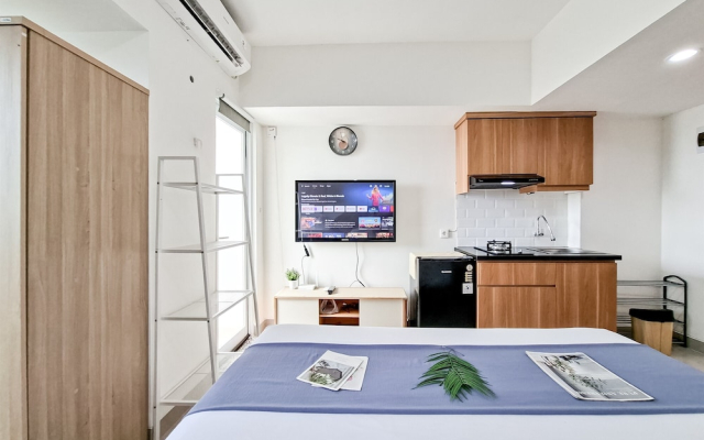 Compact White Studio At Cisauk Point Apartment