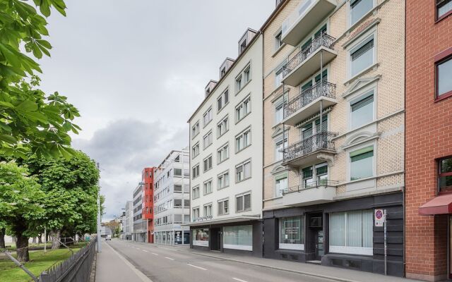 Отель Visionapartments Zurich Militärstrasse Цюрих вид на фасад