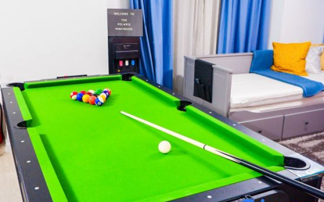 2 BR Penthouse w/ Wide Balcony and 7ft Billiards