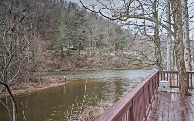 Riverfront Elkins Home w/ Fireplace & Deck!