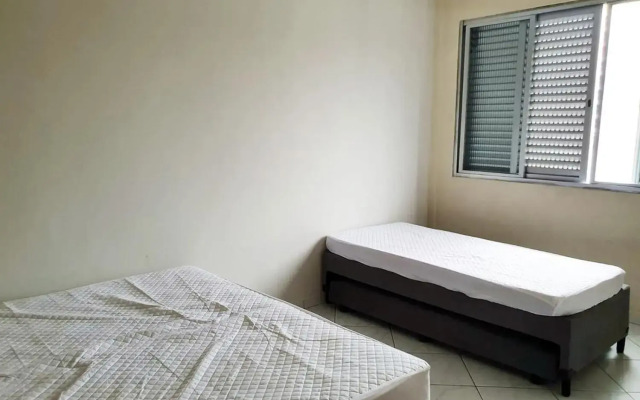 Apartamento confortável na orla da praia de Santos