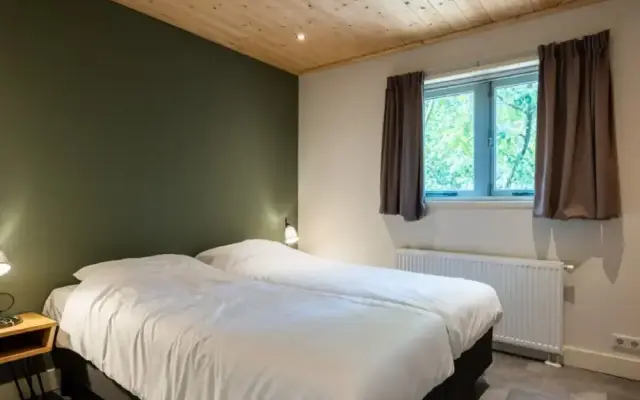 Forest Lodge in Nature With Pond Views