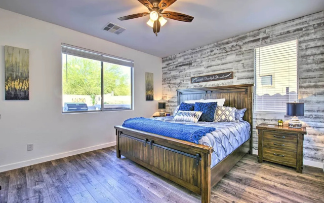 Fire Pit, Covered Patio: Stylish Goodyear Refuge
