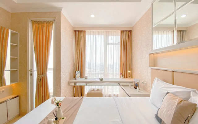 Peaceful Beige Studio At Menteng Park Apartment