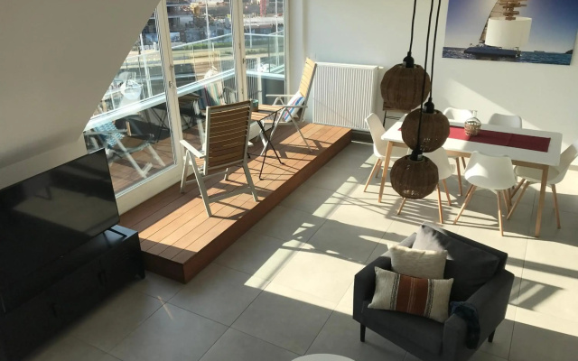 In de jachthaven