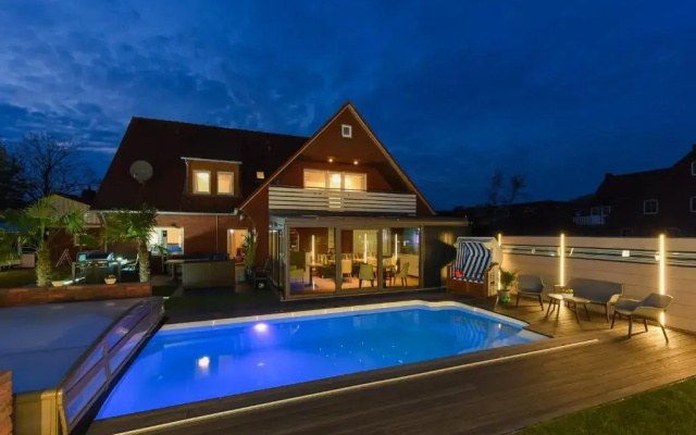 Ferienwohnung Haus zum Seehund mit Pool