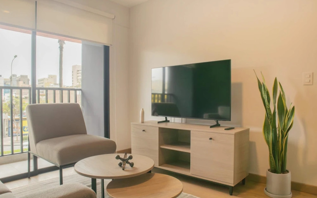 w Fresh & Modern 1BR w/ Balcony in Miraflores
