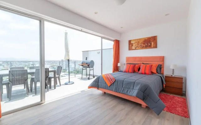 GLOBALSTAY. Unique 4BR Penthouse. Private Outdoor Jacuzzi, BBQ