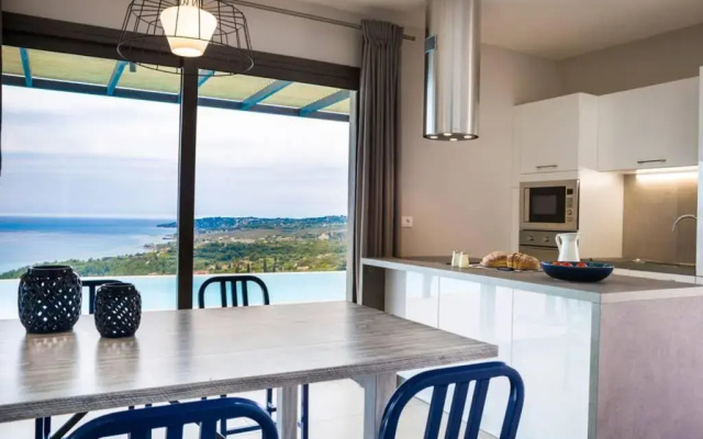New Villa Blue with private pool at Trapezaki
