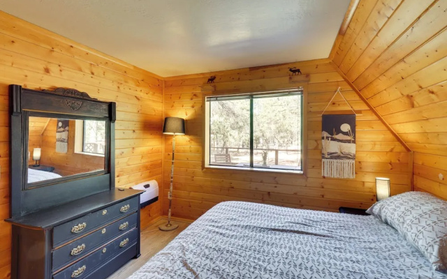 Rustic-modern Overgaard Cabin w/ Decks & Fire Pit!