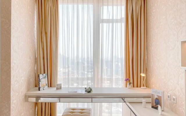 Peaceful Beige Studio At Menteng Park Apartment
