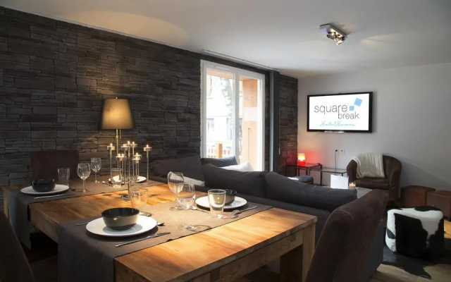 Appartement Chic En Pied de Pistes En Plein Centre de Station