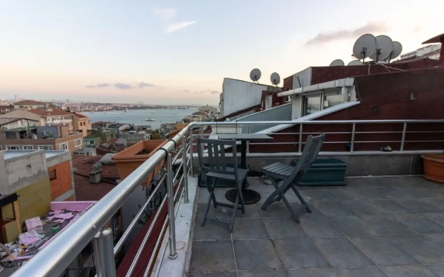 Sleek Flat with Excellent View in Cihangir