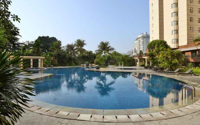 3BR with City View at Sudirman Condominium Apartment by Travelio