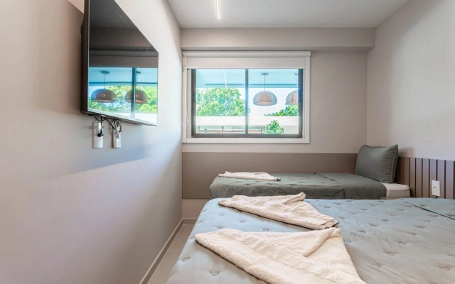 Flat 2 quartos-Beira mar-Carneiros-SH155