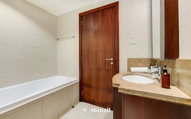 Manzil -Cozy 1BR Apt w/ Downtown Skyline Burj View