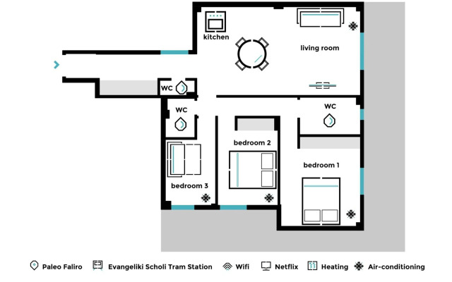 Stellar 3BR Apartment with Balcony by UPSTREET