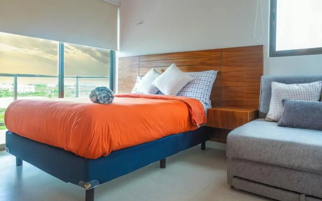 Penthouse-3 recamaras-frente playa-Rooftop-Jacuzzi