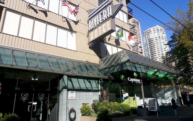 Отель Riviera on Robson Suites Hotel Downtown Vancouver Канада, Ванкувер - отзывы, цены и фото номеров - забронировать отель Riviera on Robson Suites Hotel Downtown Vancouver онлайн вид на фасад
