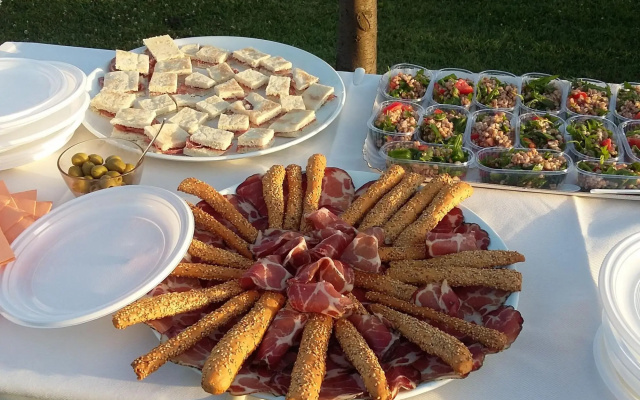 An agritourism complex with views of Assisi.