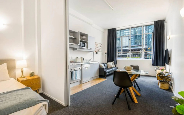 Open-plan living in the heart of CBD Zodiak Stays