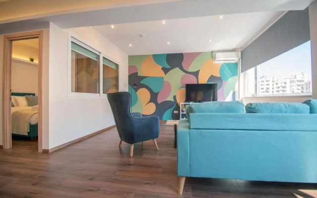 Abstract Flat With Urban View