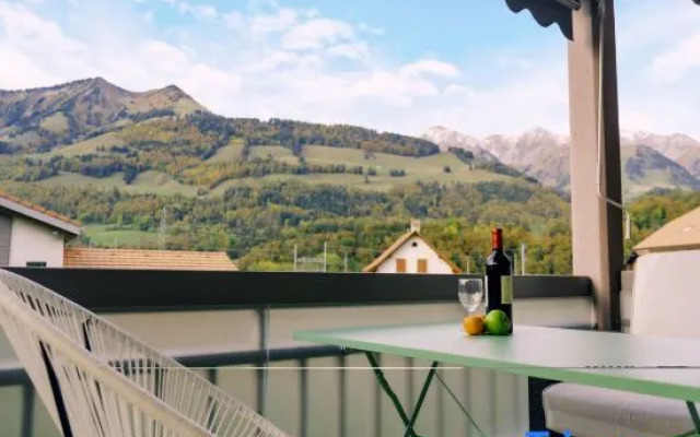 Swiss Alps Gruyère – 3BR, BBQ and parking
